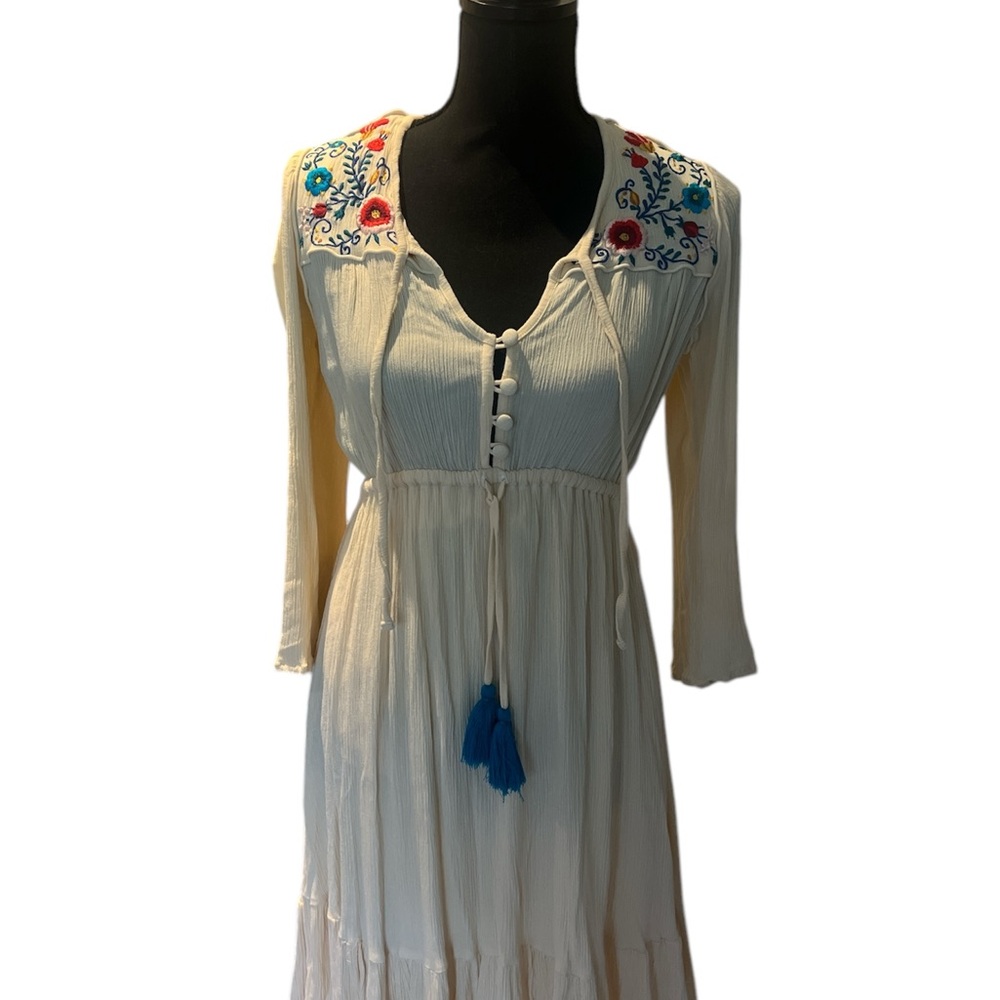 Fillyboo Embroidered Cream Dress